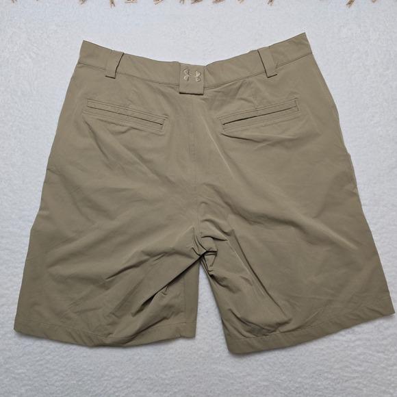 Under Armour Performance Shorts Men's 36R Khaki Stretch Golf Activewear - Picture 11 of 16